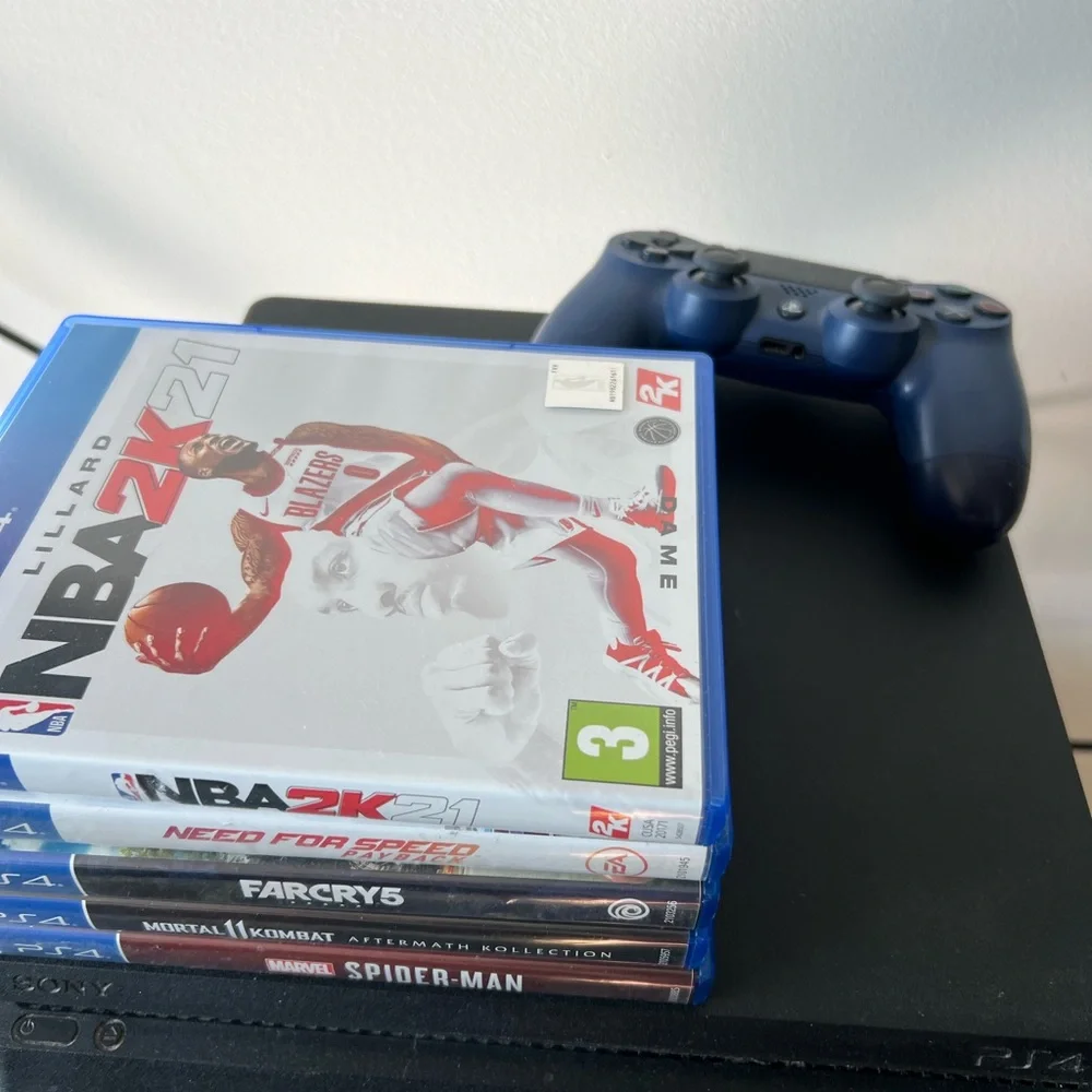 Sony PlayStation 4 Console with Game Collection - Black
